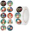 500 Labels Per Roll Cute Cartoon Christmas Sticker Tape for Handmade Envelope Waterproof Sealing