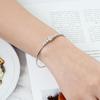 IOGOU Otevírací náramek Cuff 6,5 mm 1 ct Moissanit barvy D pro ženy 925 Sterlingové stříbro Certifikovaný jemný šperk Valentýnský dárek