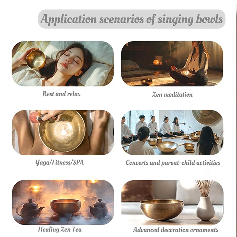 Mini Tibetansk Håndlaget Messing Syngeskål Yoga Meditasjonsskål For Lydhealing Stresslindring Buddha Mindfulness Skål Instrument