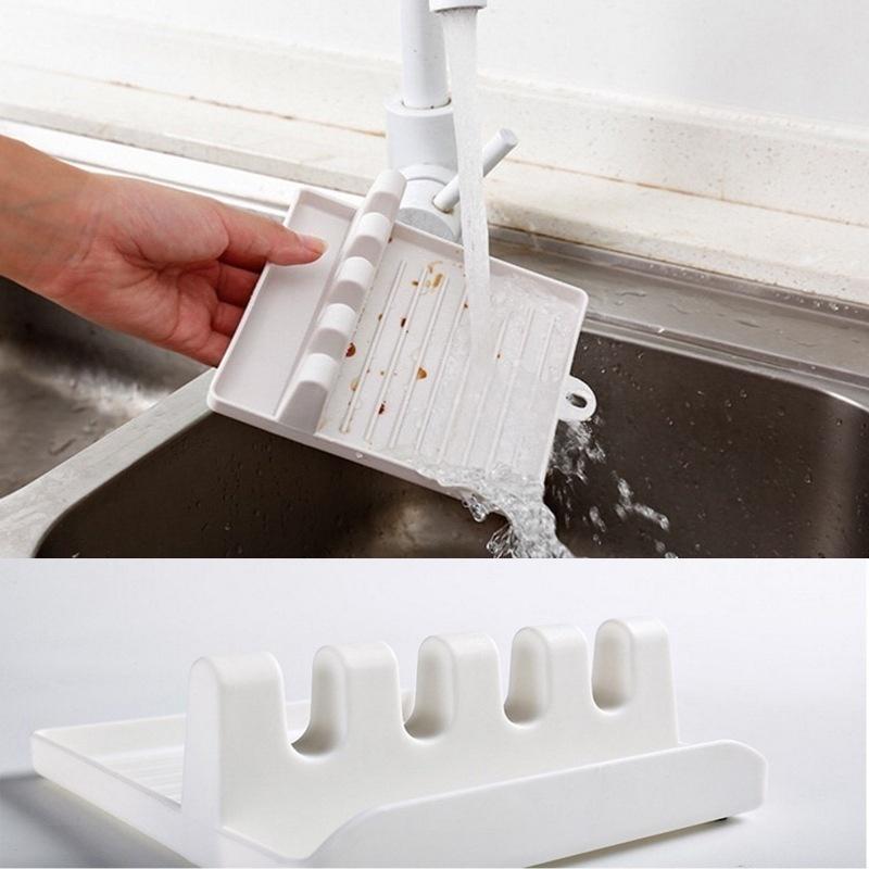 Pfannendeckelhalter Stützt Löffel Topfdeckelablagen Spatelständer Für Küchenbequemlichkeit Utensilien Werkzeuge Zubehör Kocher Organizer