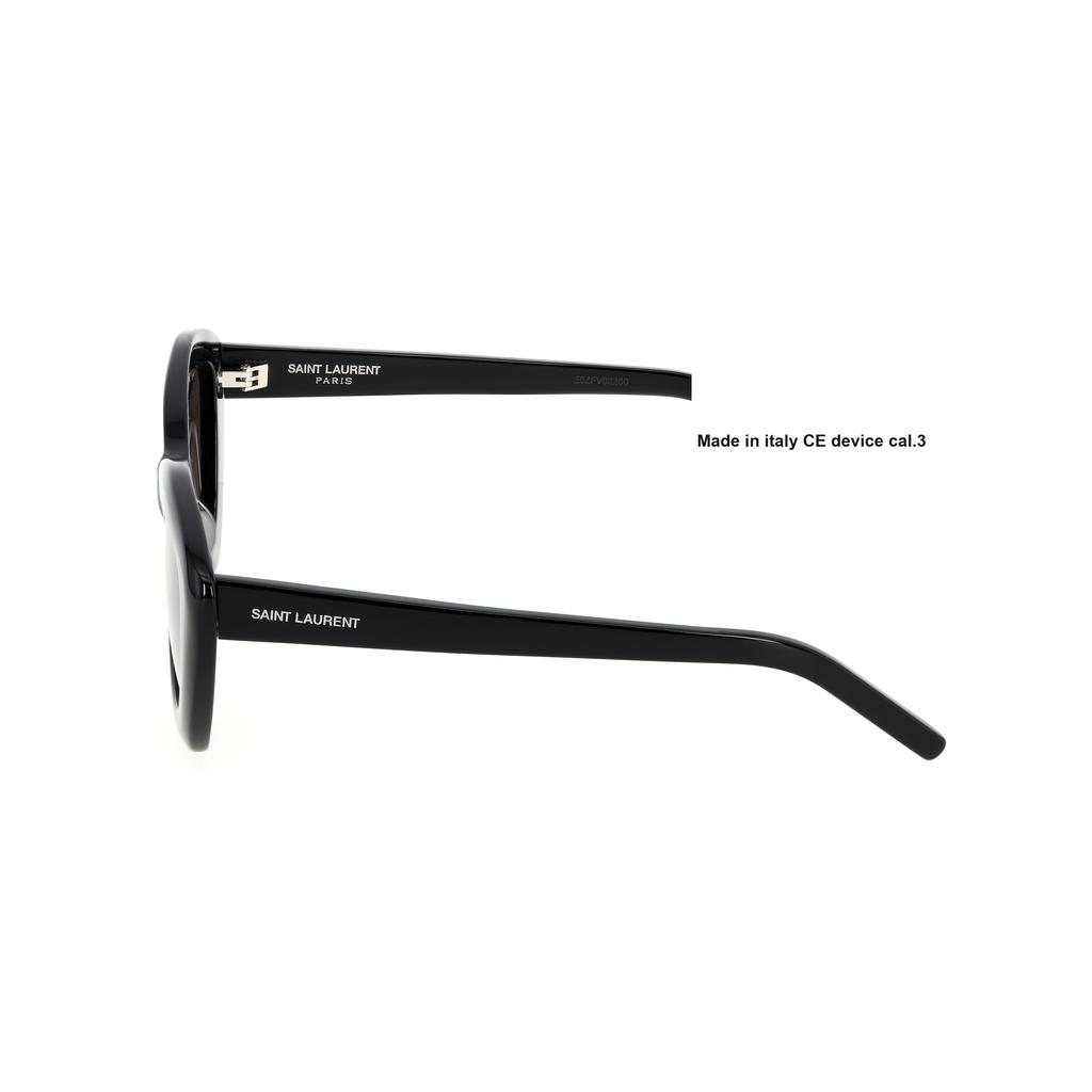 Saint Laurent Side Logo Letter Print Square Sunglasses Unisex Sunglasses Black SL-68-001