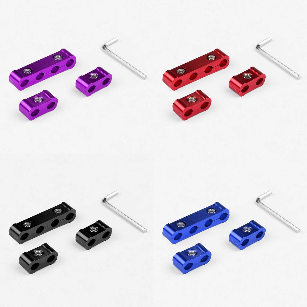 Universal Aluminum Alloy Spark Plug Wire Separator Kit With Fixed Clips For Car Engine Maintenance