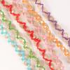 1Cm Cor Tecida Semicircular Corda de Cânhamo, Renda de Cânhamo Oca, Acessórios DIY Feitos à Mão