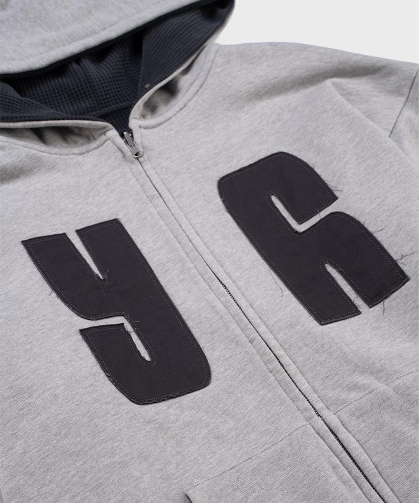Saintpain Sp Waffle Reversible Zip-Up Hoodie Charcoal