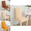 Soft Chair Cover Solid Color Elastic Slipcovers For Dining Room