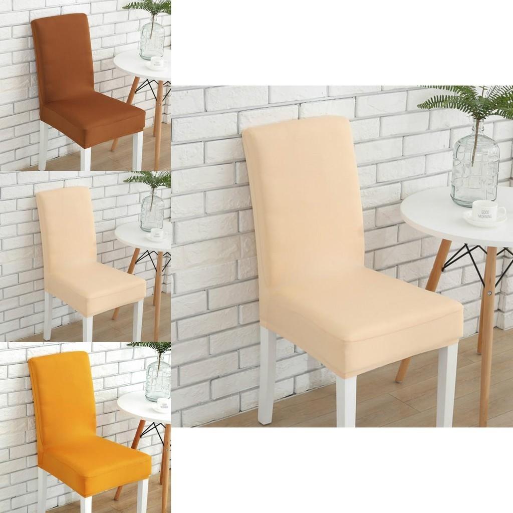 Soft Chair Cover Solid Color Elastic Slipcovers For Dining Room