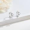 Orecchini Pendenti in Argento Sterling S925 Unisex alla Moda Design Floreale Occasione Festa Nicchia Temperamento Nuovo