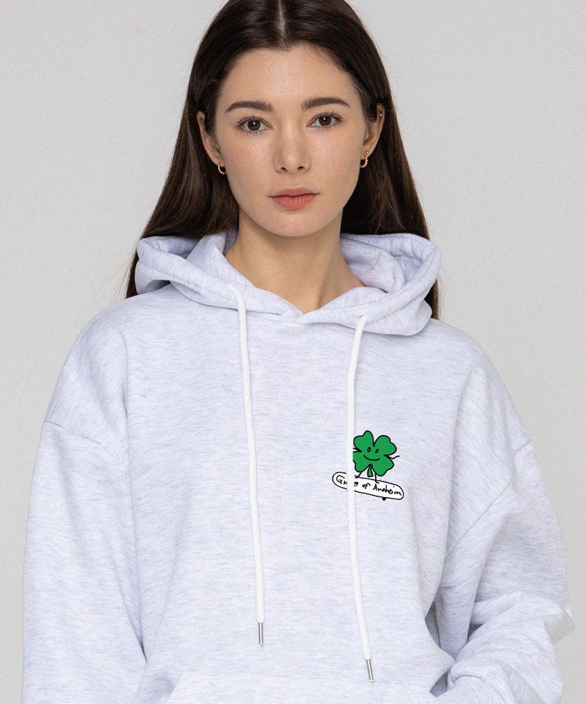 [Unisex] Clover Board Hoodie_Melange White