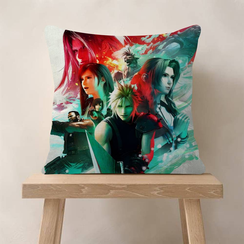 Game F-Final F-Fantasy Cushion Cover Inches Farmhouse Decor Home Throw Pillow Covers For Couch Decorations