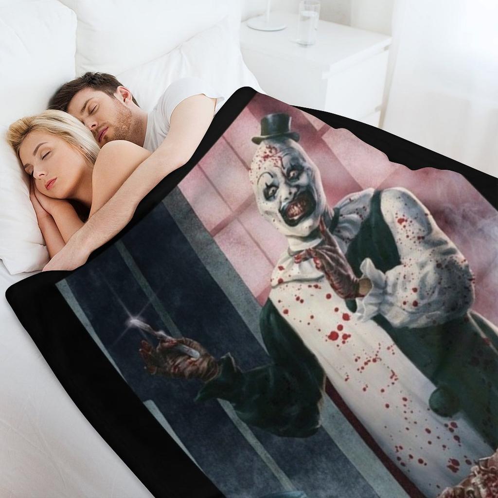 Terrifier movie horror art the clown poster film Throw Blanket Decoratives Luxury Brand for babies Single Blankets