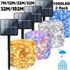 102M/52M/32m/22m/11m/7m Solar-LED-Lichterkette für den Außenbereich, wasserdichte Lichterkette, Lichterkette für Straße, Hochzeit, Party-Dekoration