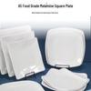 White Square Melamine Dinner Plate