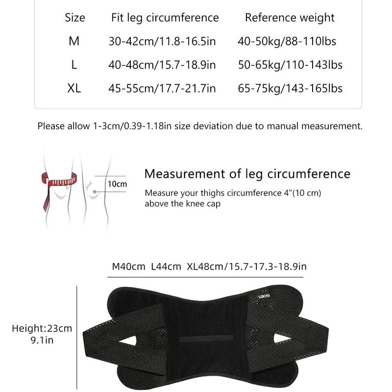 Ginocchiera di Supporto a Compressione Durevole e Sicura con Tessuto Air Mesh Stabilizzatori Laterali per Sollievo dal Dolore al Ginocchio Lesione del Menisco LCA Artrite