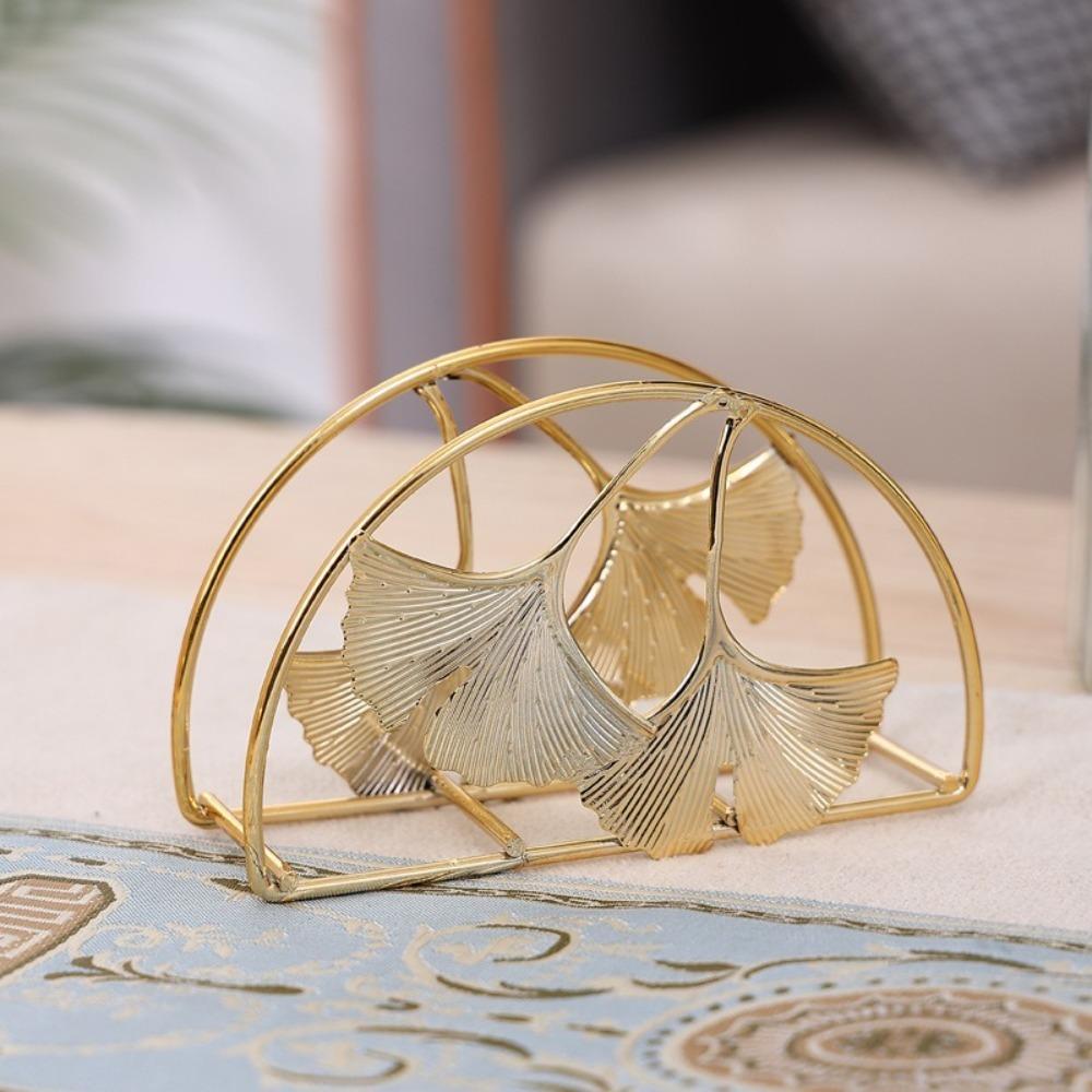 Fashion Nordic Style Vertical Napkin Dispenser Metal Vintage Gold Color Paper Organizer Desktop Size Napkin Holder Table