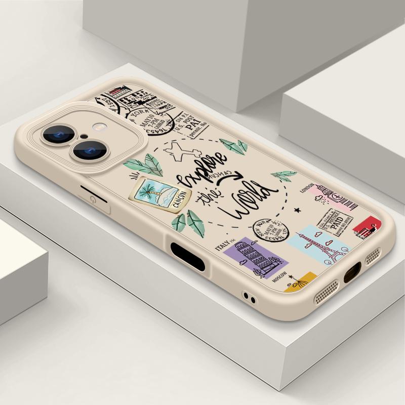 Signboard Print Matte Case For iPhone 16 Pro Max 15 Plus 14 Pro 13 12 11 XS XR 8 7 Shockproof TPU Soft Phone Cover Shell