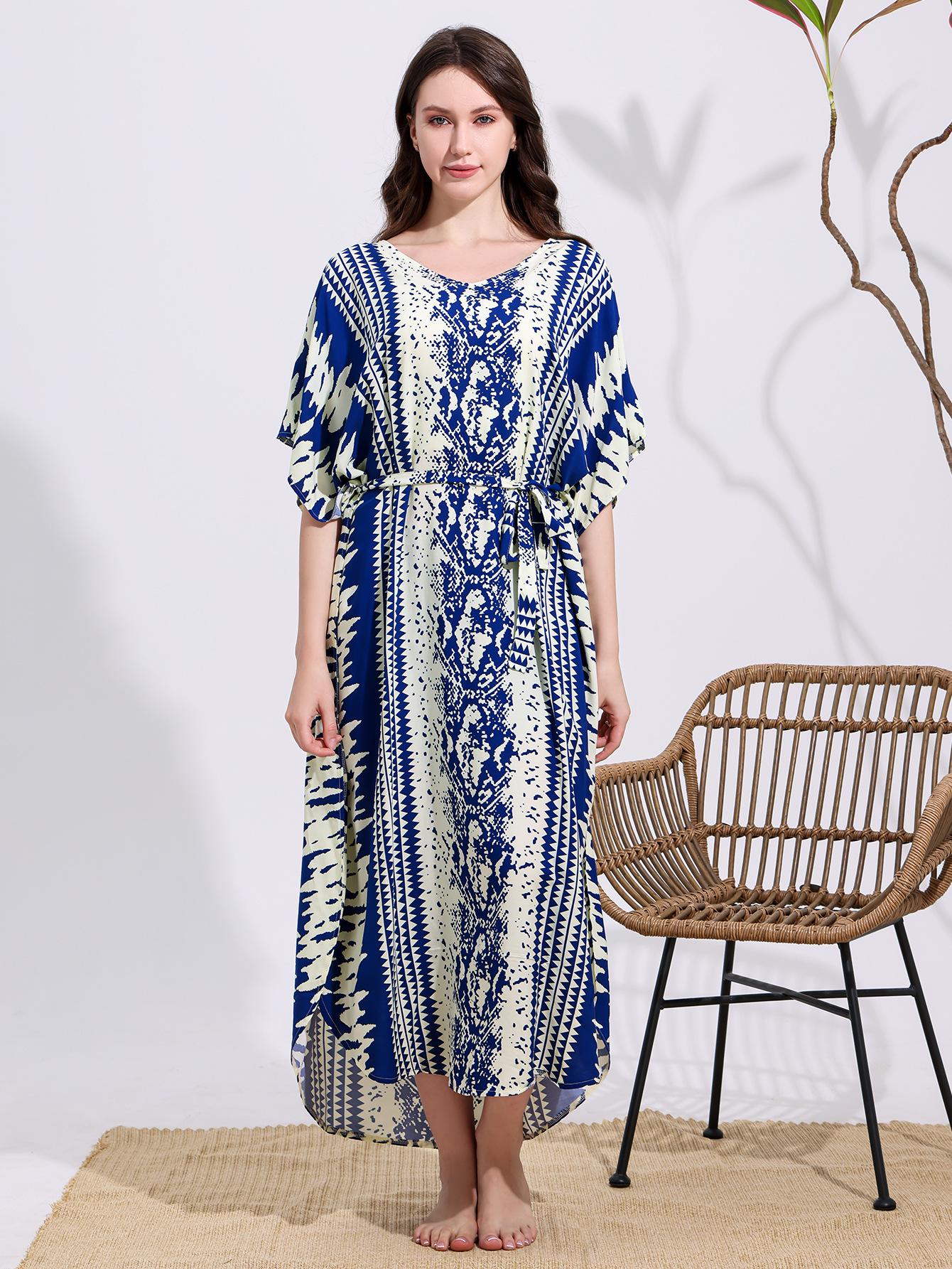 

Районный халат для пляжа со змеиным принтом - Свободная накидка для отпуска и защита от солнца One Size