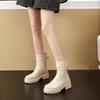 Women's Elastic Mouth New Style Rain Boots Low Rise Rain Boots Waterproof and Anti Slip Rain Boots Can Be Worn Outdoors
