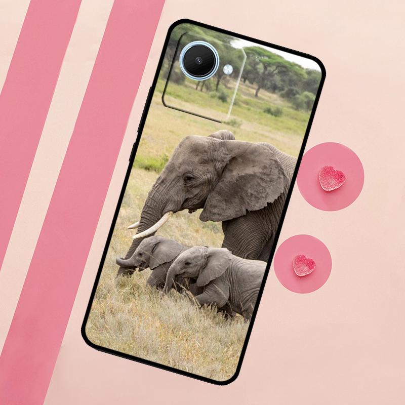Elephant Baby Nature For Realme C67 C75 C63 C61 C71 C55 C51 C65 C53 10 11 12 13 14 15 Pro Plus GT6 GT7 Pro Case