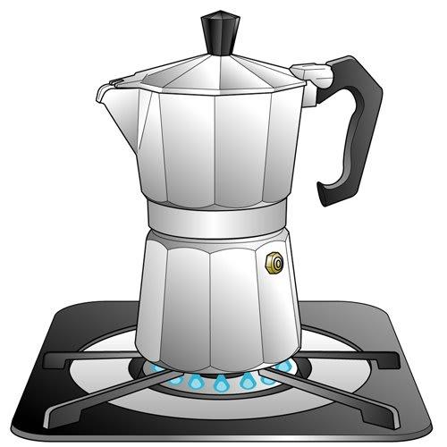 Metex [Made in Italy] G.A.T Cafetiera Lady Oro Black 3-Cup Coffee Maker (GALOBK3)