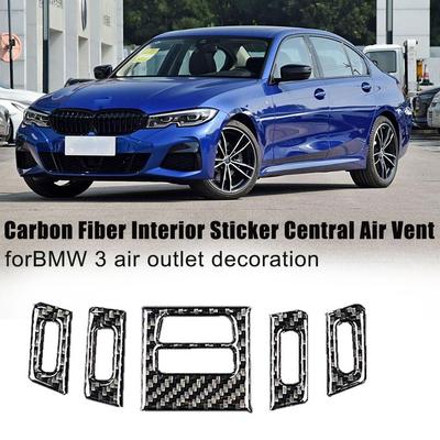 Kohlefaser Luftauslass Abdeckung Zierleiste Für BMW 3er Innenraum Aufkleber Mittlere Luftauslass Zierleisten Car Styling J3N1