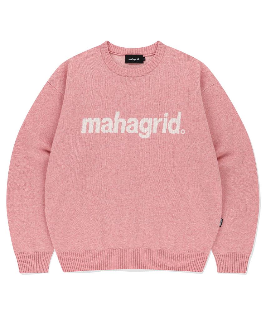 MAHAGRID Basic Logo Knit Sweater Pink(Mg2Efmk620A)