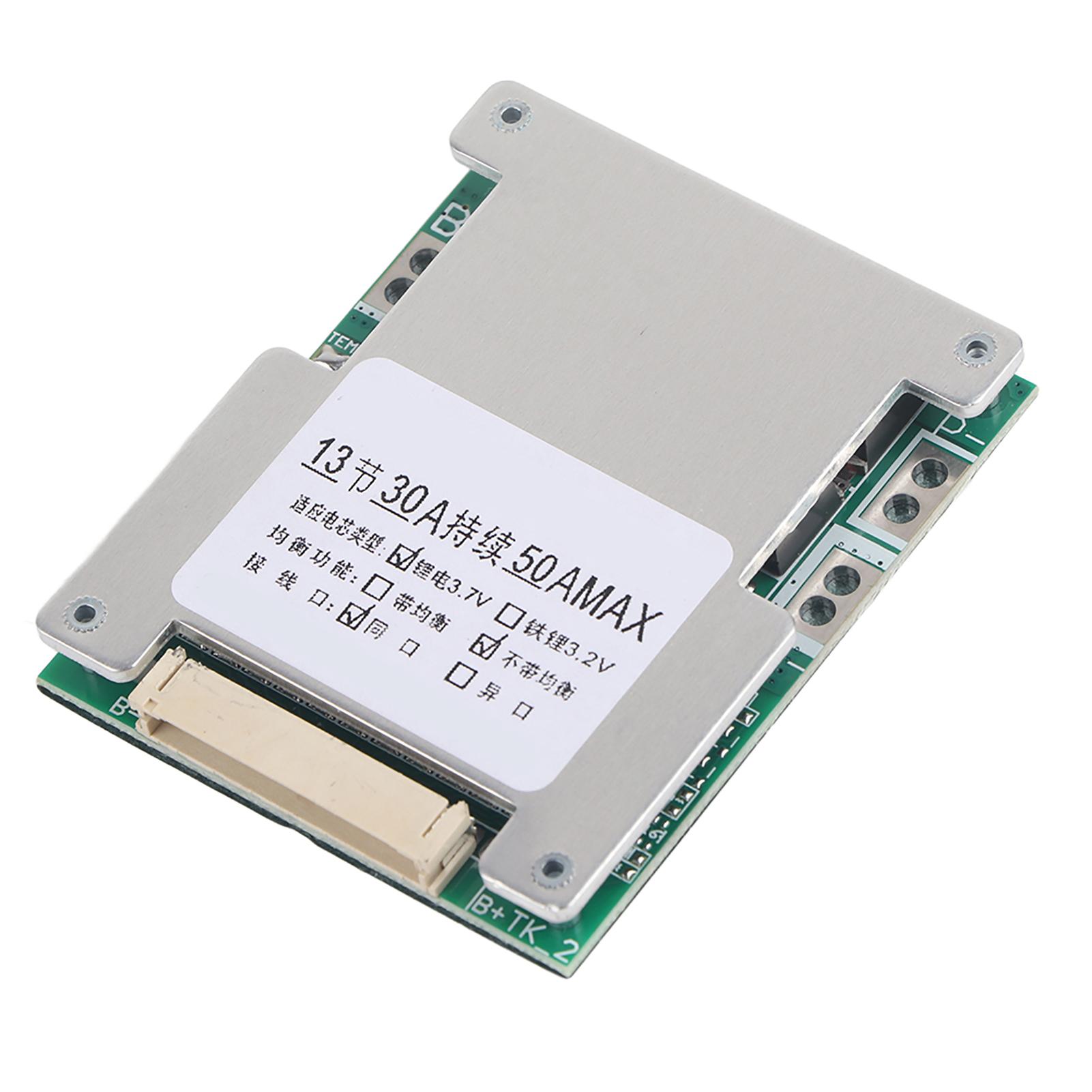 

Плата захисту заряджання літієвої батареї 13S 30A, прецизійна плата BMS