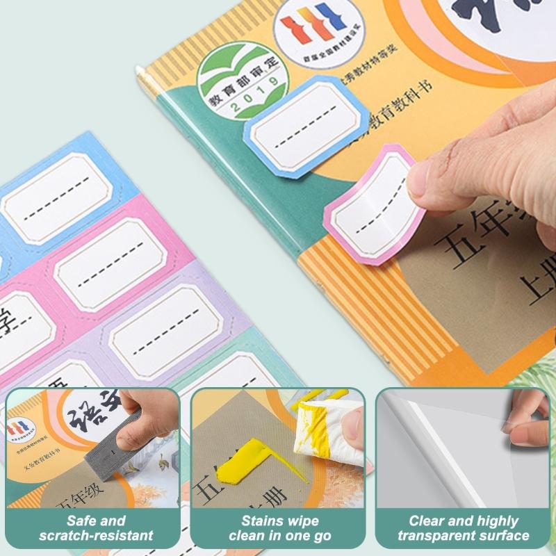10PCS Clear Plastic Book Wraps Book Covers for Students Water Resistant Friendly Design Textbook Protectors