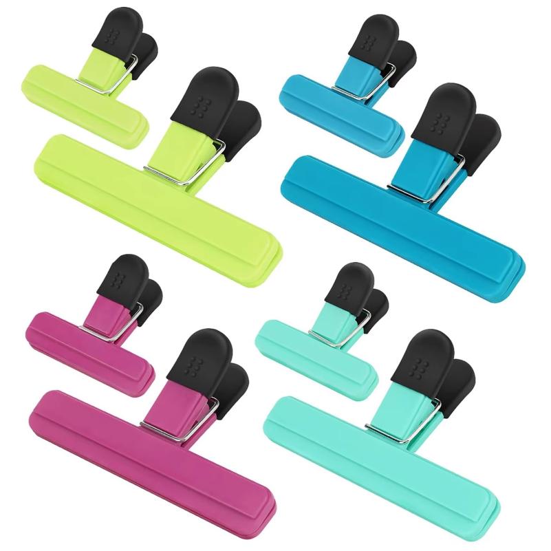 9 Pack Chip Clips, Food Clips, Upgrade Wide Open Bag Clips for Food Storage with Air Tight Seal Grip