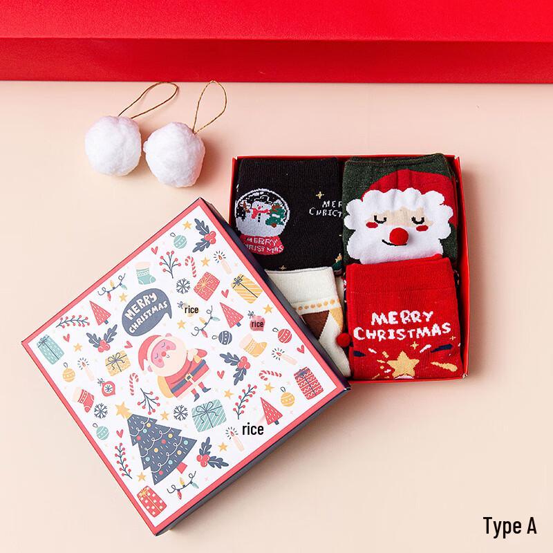 Christmas Socks 4-Pair Gift Box