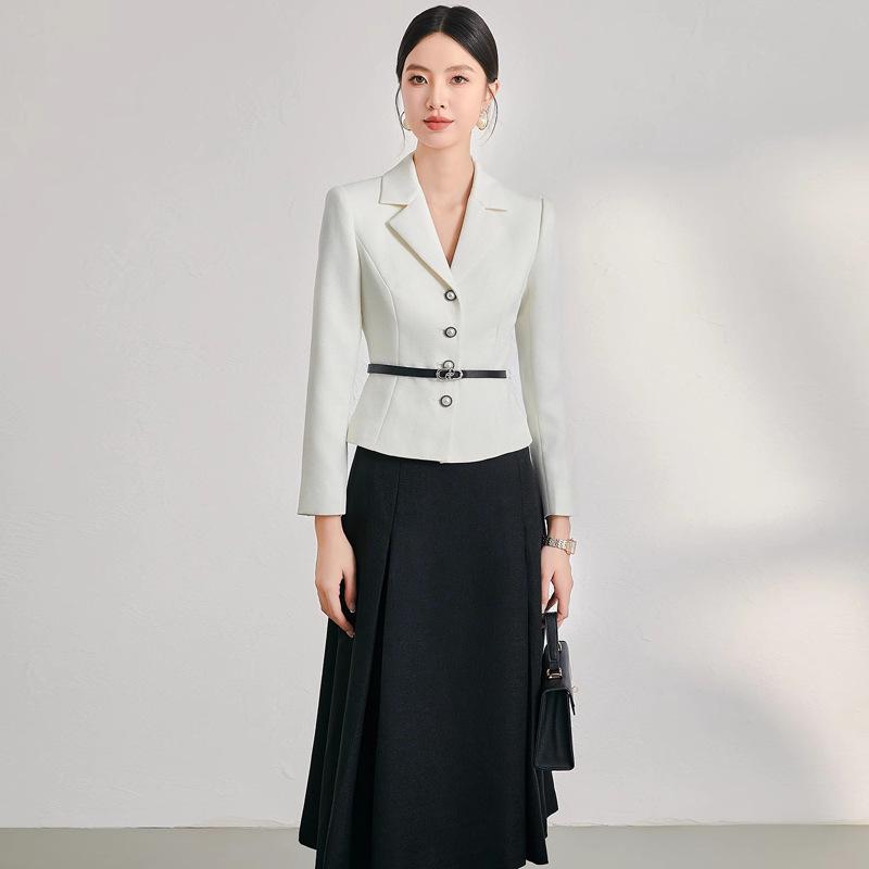 Autumn-Winter Fashion Retro Slim Fit Women's Skirt Suit - Professional Formal Workwear