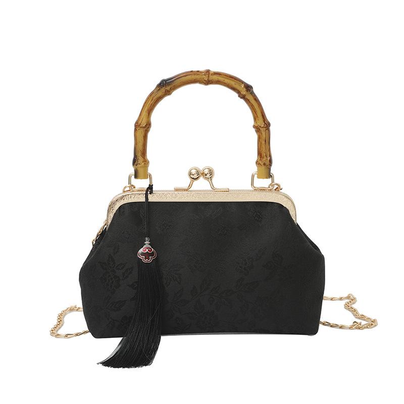 Original Antique Embroidery Bag Chinese Cheongsam Handbag Bag 2025 Spring High Value Messenger Bag Hanfu Chinese Style Bag