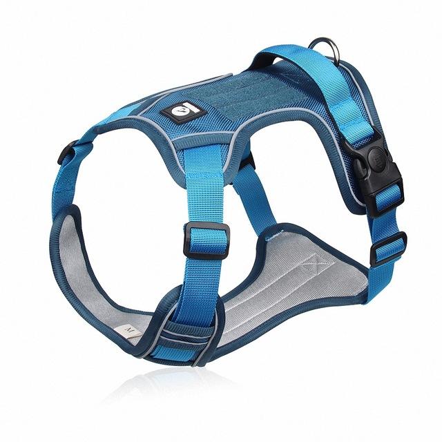 Dog Harness Vest Walking and Training Pet  Rope Harness and Leash Set Adjustable Dogs Collar Harness No Pull for French Bulldog