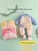Newborn Footed Romper: 180g Quilted Cotton, 0-6 Months, Adorable Design for Autumn/Winter.