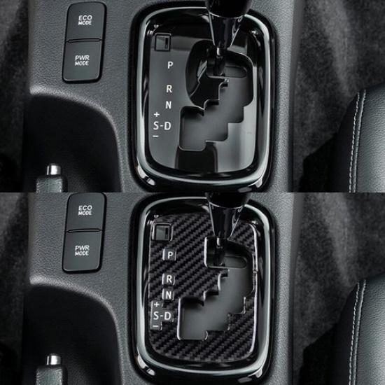 Carbon Fiber Automatic Gear Shift Bottom Cover Trim For Toyota Hilux 2015-