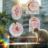 Sun Catcher Flower Window Decals Static Cling Window Sticker Anti Collision Window Decals for Bird Strikes Rainbow Stickers