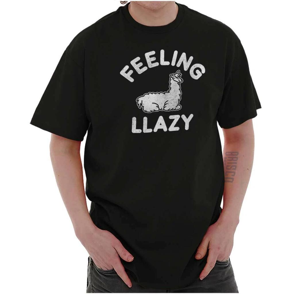 Funny Llama Lazy Done Adulting Cute Gift Womens or Mens Crewneck T Shirt Tee