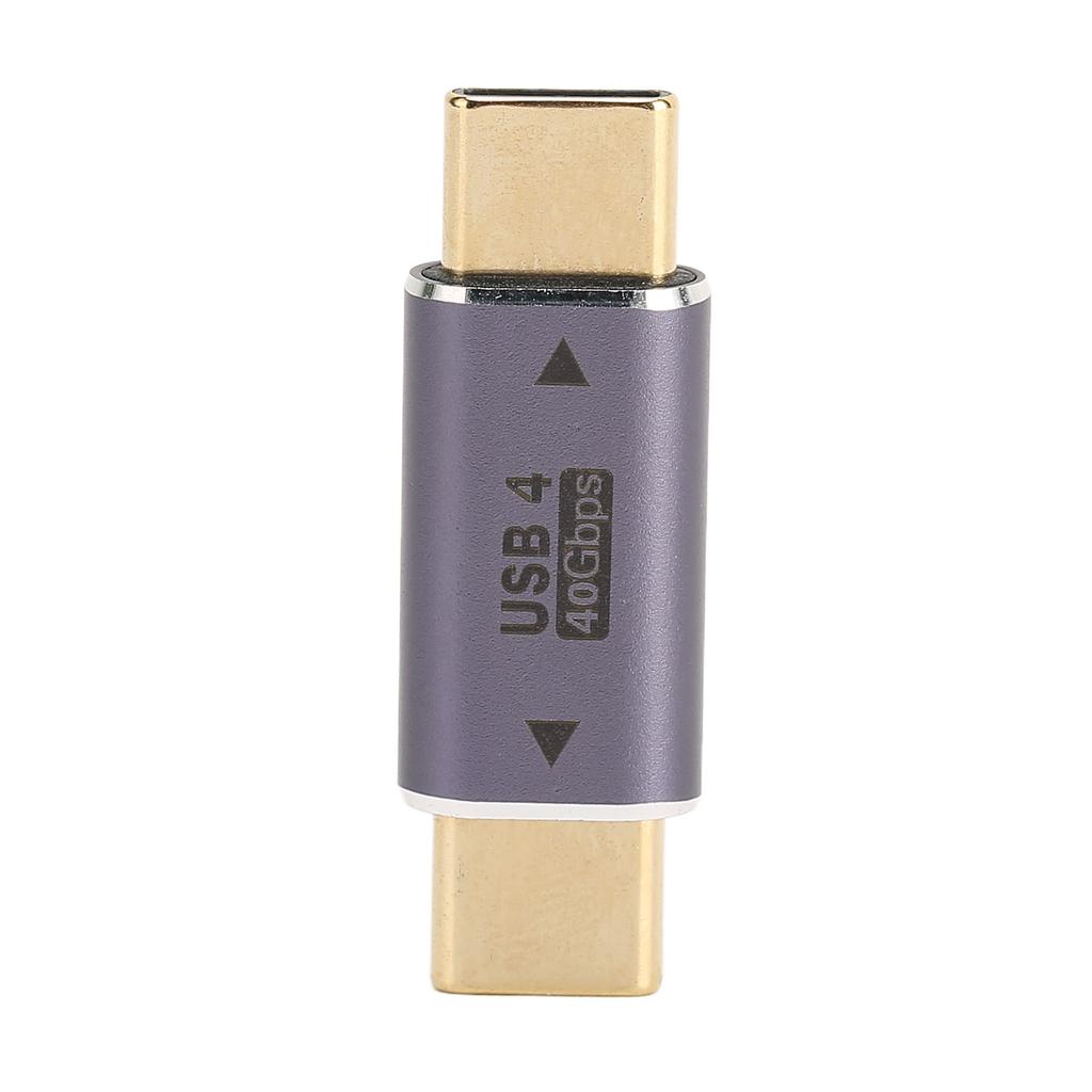USB C Male To Male Adapter PD 100W 8K 40Gbps High Speed Charging HD Transmission Gold Plated Type C Male To Male Adapter