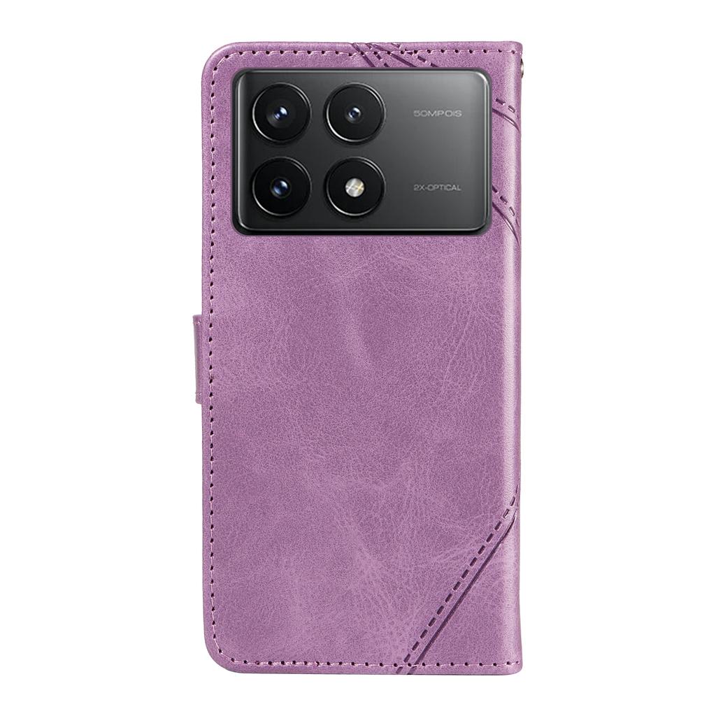 For Xiaomi Poco F6 Pro 5G/Redmi K70 5G/K70 Pro 5G Case Line Spliced PU Leather Phone Cover
