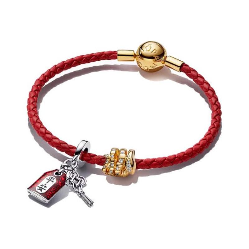 Pandora Logo Design Bracelet Women s Red ZT3086 красный