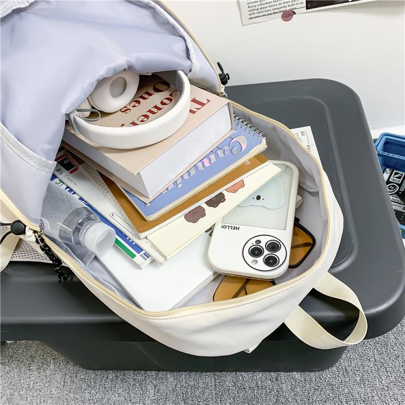 Unisex High-Capacity Solid Color Travel & School Backpack