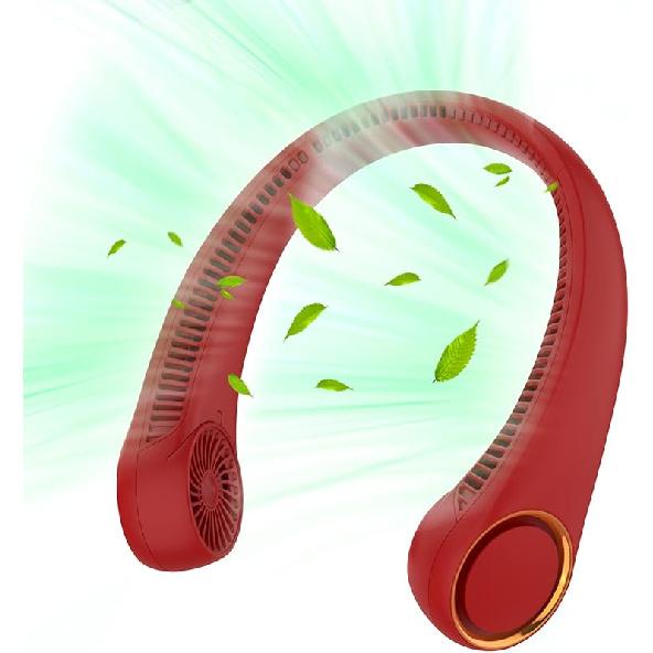 Portable Neck Fan, Hands Free Bladeless, 360° Cooling Personal Fan,Wearable Quiet Fan for Outdoor Indoor, Birthday Gifts for Men Women Mom Dad,