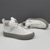 Leather High-Top Board Shoes Men'S Trendy Versatile Shoes European Station Men'S Shoes White Shoes Light Luxury High-End Casual Shoes Men