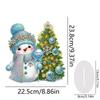 2D Flat Snowman Print DIY Desktop Diamond Art Kits 5D DIY Diamond Art Tabletop Decorations Diamond Painting Desktop Decorations