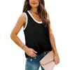 Womens Tank Tops Summer Loose Fit Color Block Casual Sleeveless Tshirts Blouse