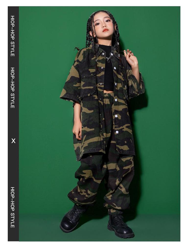Girls' Japanese Street Style Jazz Dance & Hip-Hop Stage Costume