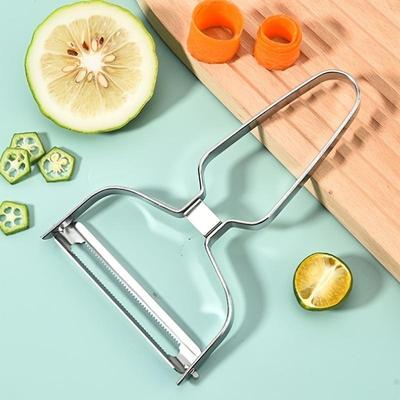 Schäler aus Edelstahl für Gemüse und Obst, multifunktionaler Küchenschäler, Kartoffelschäler, ergonomisches Design
