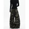 Kisko American-Style Washed Vintage Camouflage Multi-Pocket Cargo Pants Unisex Trendy Loose Straight-Leg Casual Knife-Cut Pants