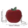 New Fruit Shape Chain Bag Creative Red Crossbody Bag Round Small Leather Pouch Funny Coin Purse Women Shoulder Bag