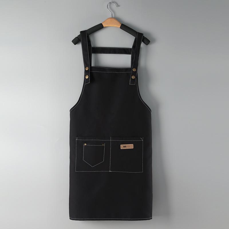 Custom Logo Canvas Apron for Advertising, Milk Tea, Nail Art, Kitchen, and Restaurant Use