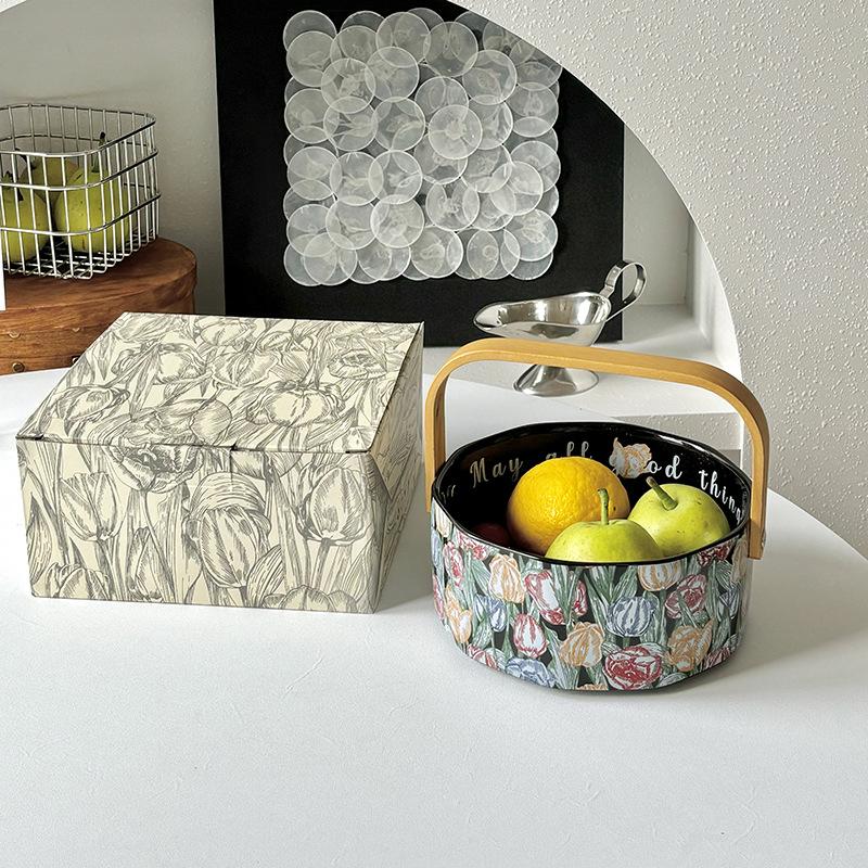 Morris wind fruit plate, fruit basket, living room snacks, dried fruit plate, send customers and employees a small gift fruit basket